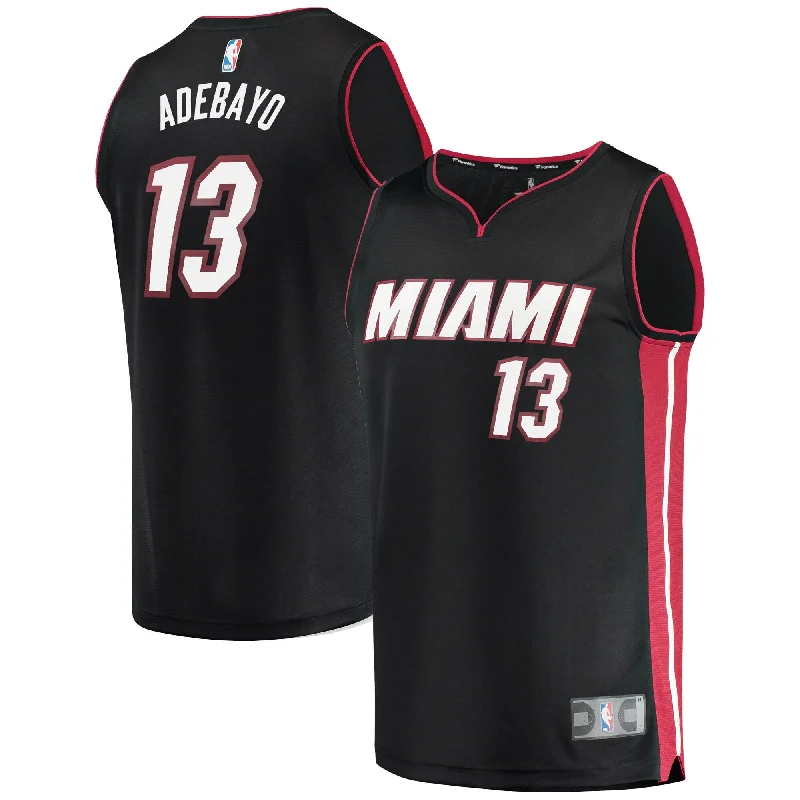 Basketball Jersey For Special Team Apparel-Bam Adebayo Miami Heat Branded Fast Break Player Basketball Jersey - Icon Edition - Black