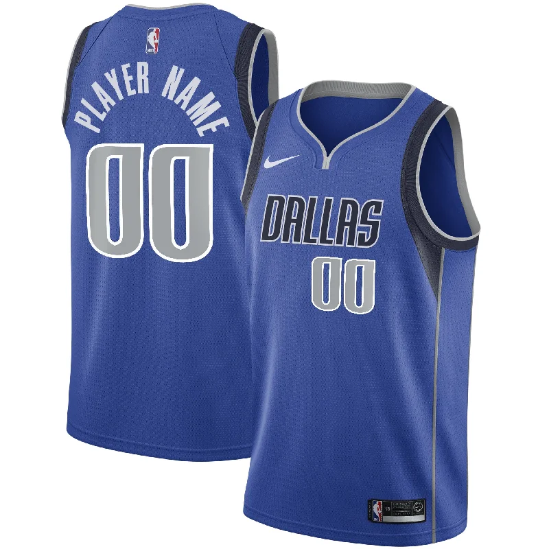 Basketball Jersey With Custom Artwork-Dallas Mavericks 2020/21 Swingman Custom Basketball Jersey - Icon Edition - Blue