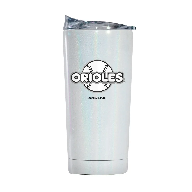 Team Mug For Rugby Supporters-Baltimore Orioles 20oz Bubble Iridescent Tumbler