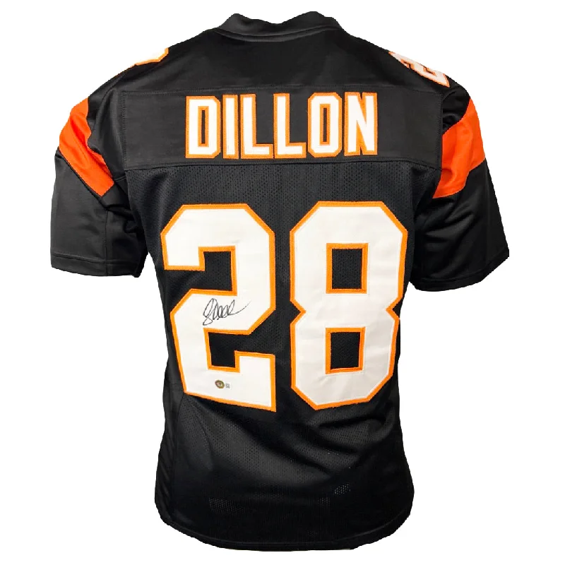 Rugby Jersey With Team Graphics-Corey Dillon Signed Cincinnati Black Football Jersey (Beckett)