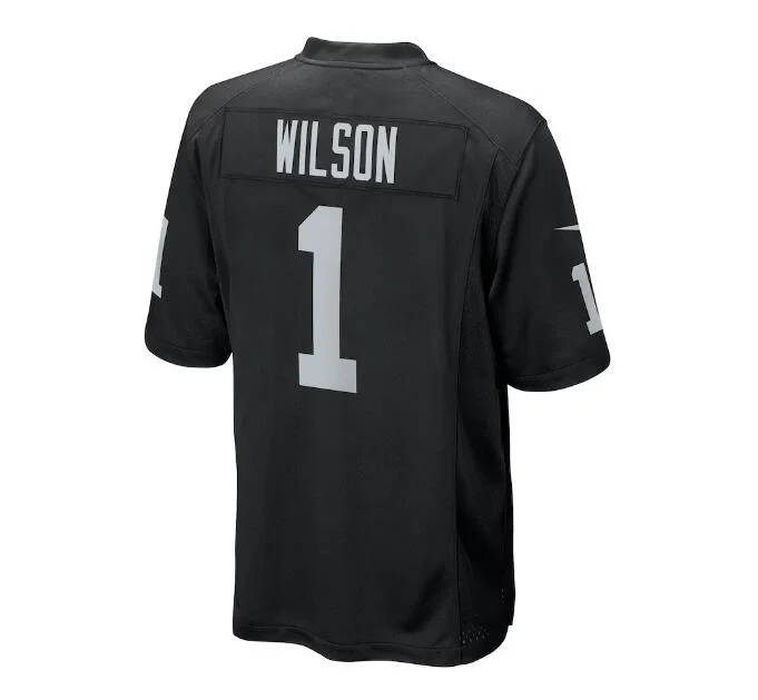 Rugby Jersey For Rugby Events-LV. Raiders #1 Tyree Wilson 2023 Draft First Round Pick Game Jersey - Black Stitched American Football Jerseys