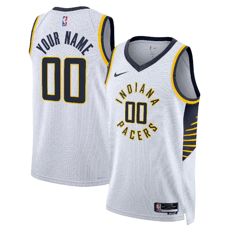 Basketball Jersey For Limited Time Promotions-Indiana Pacers Unisex Swingman Custom Basketball Jersey White - Association Edition