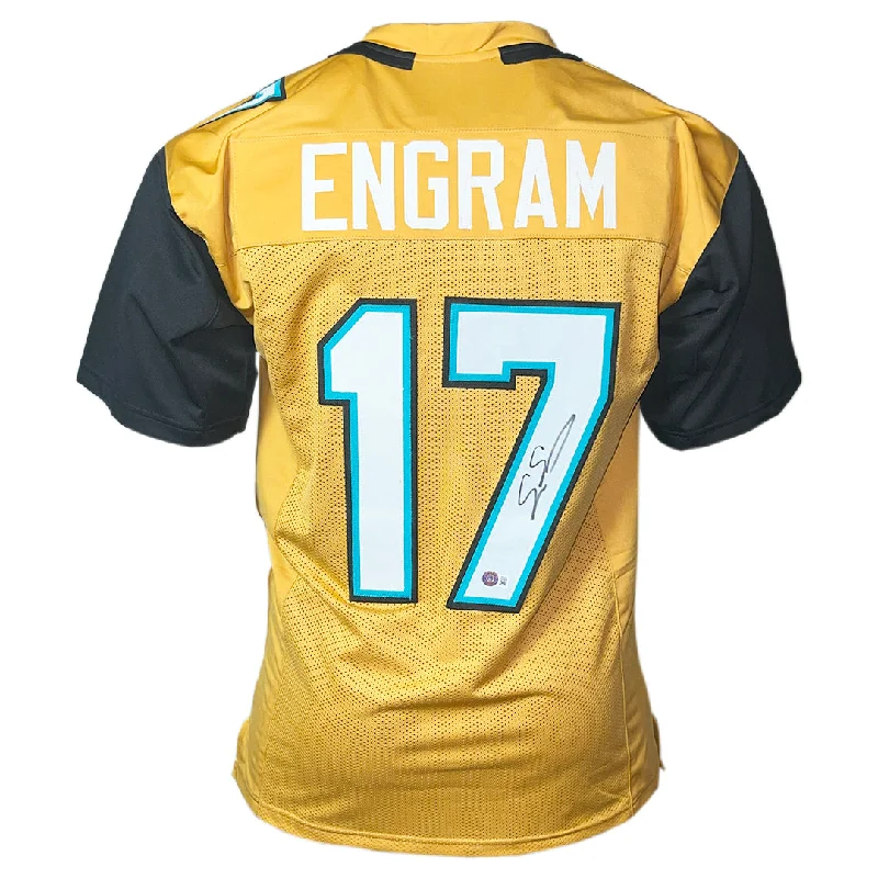 Rugby Jersey With International Team Colors-Evan Engram Signed Jacksonville Gold Football Jersey (Beckett)