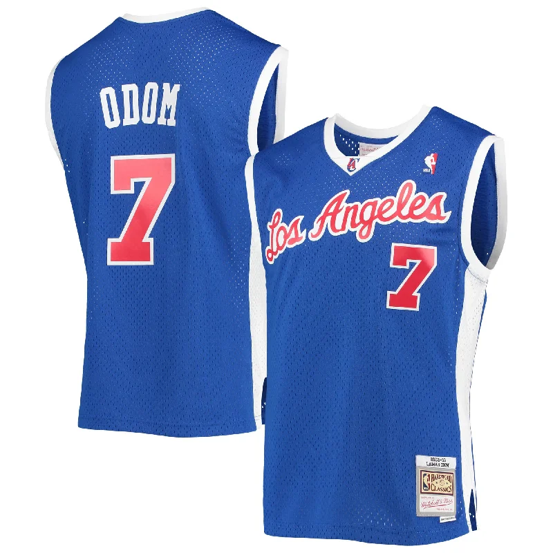 Basketball Jersey For Casual and Sports Events-Lamar Odom La Clippers 2001/02 Hardwood Classics Swingman Basketball Jersey - Royal