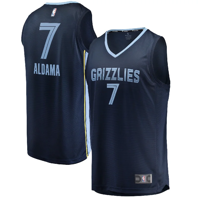 Basketball Jersey For Holiday Custom Orders-Santi Aldama Memphis Grizzlies Branded Fast Break Basketball Jersey - Icon Edition - Navy