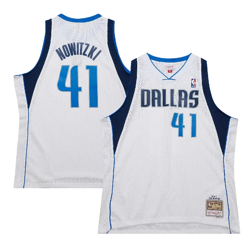 Basketball Jersey For Custom Name Orders-Dirk Nowitzki Dallas Mavericks 2010/11 Hardwood Classics Swingman Basketball Jersey - White