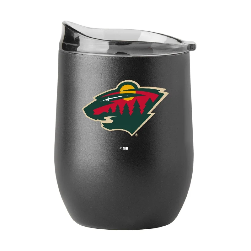 Personalized Team Mug For Custom Clubs-Minnesota Wild 16oz Swagger Powder Coat Curved Bev