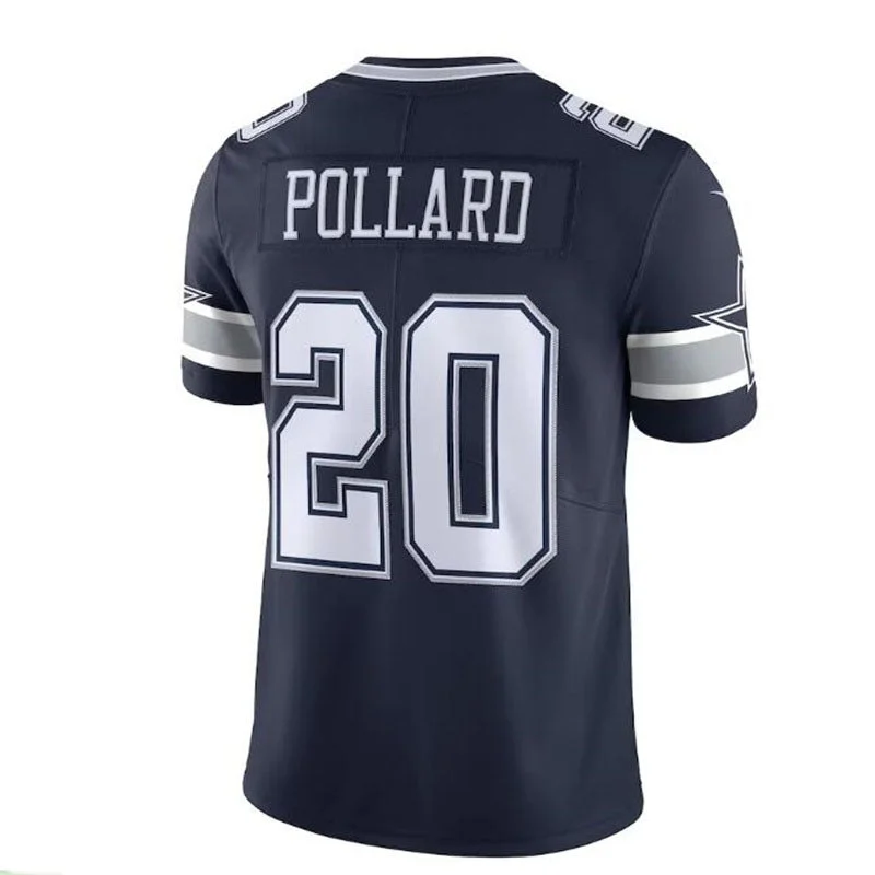 Rugby Jersey With Dye-Sublimation Printing-D.Cowboys #20 Tony Pollard 2020 Vapor Limited Jersey - Navy Stitched American Football Jerseys