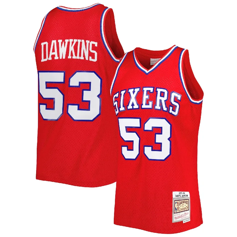 Basketball Jersey For Birthday Celebrations-Darryl Dawkins Philadelphia 76ers Hardwood Classics 1979/80 Swingman Basketball Jersey - Red