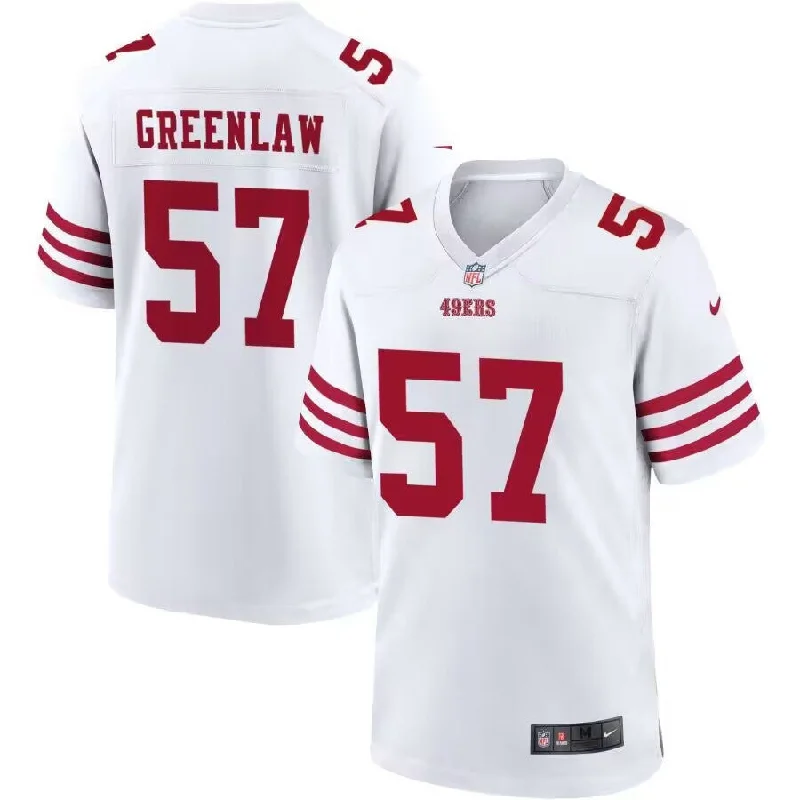 Football Jersey For Promotional Merchandise-Men's San Francisco 49ers #57 Dre Greenlaw White Football Stitched Game Jersey