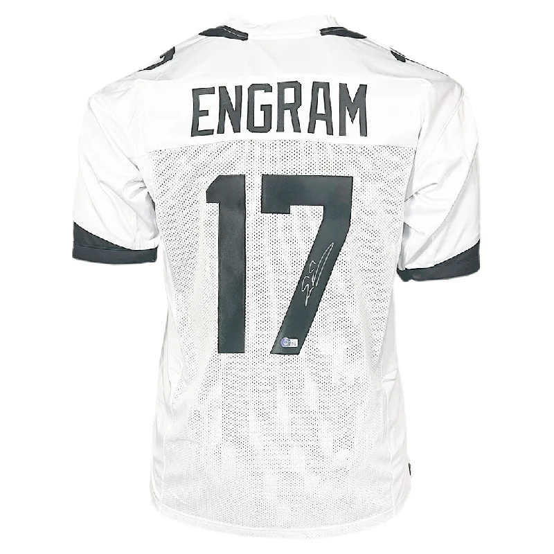 Rugby Jersey For Rugby Fans-Evan Engram Signed Jacksonville White Football Jersey (Beckett)