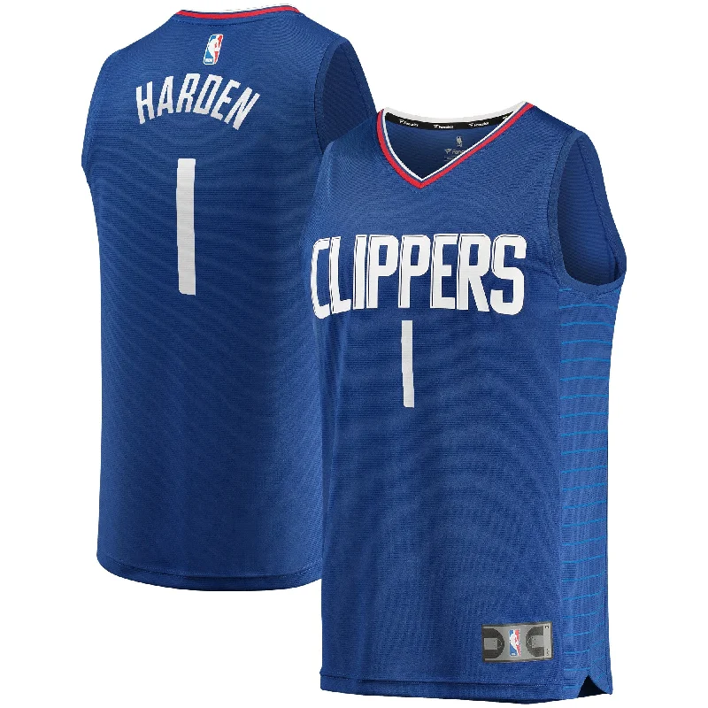 Basketball Jersey For Family Reunions-James Harden La Clippers Branded Fast Break Player Basketball Jersey - Icon Edition - Royal