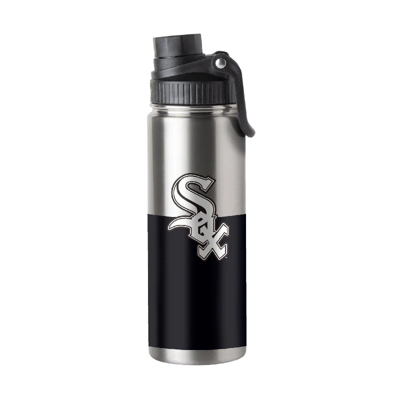 Personalized Team Mug For Game Night-Chicago White Sox Colorblock 21oz Twist Top Bottle