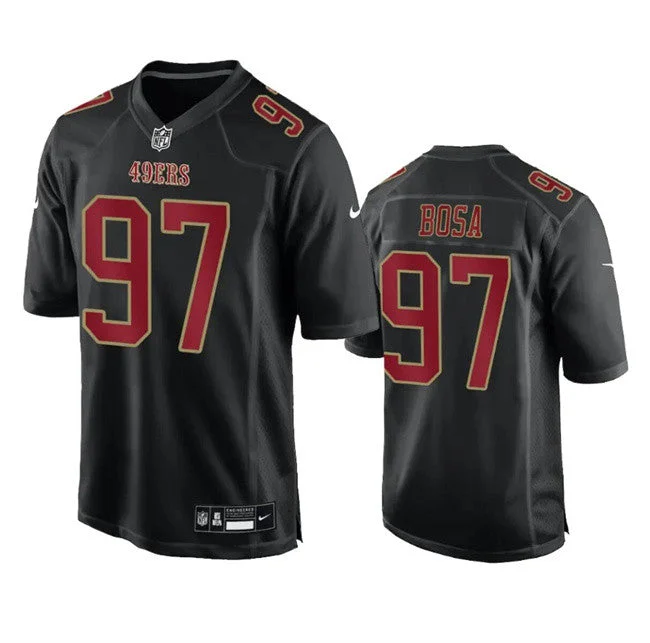 Football Jersey For Special Events-Men's San Francisco 49ers #97 Nick Bosa Black Fashion Limited Football Stitched Game Jersey