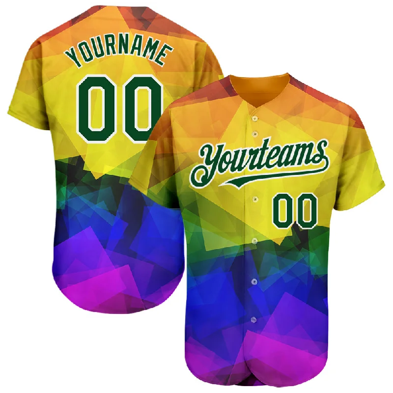 Baseball Jersey For Custom Merchandise-Custom Rainbow For Pride Month Love Is Love LGBT 3D Authentic Baseball Jersey