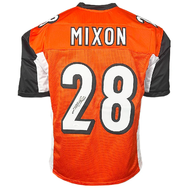 Rugby Jersey With Embroidered Graphics-Joe Mixon Signed Cincinnati Vapor Limited Orange Football Jersey (JSA)