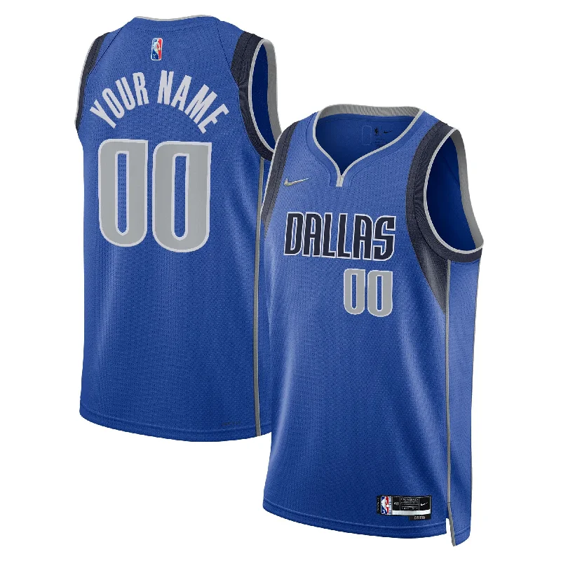 Basketball Jersey With Custom Graphics-Dallas Mavericks 2021/22 Diamond Swingman Custom Basketball Jersey - Icon Edition - Blue