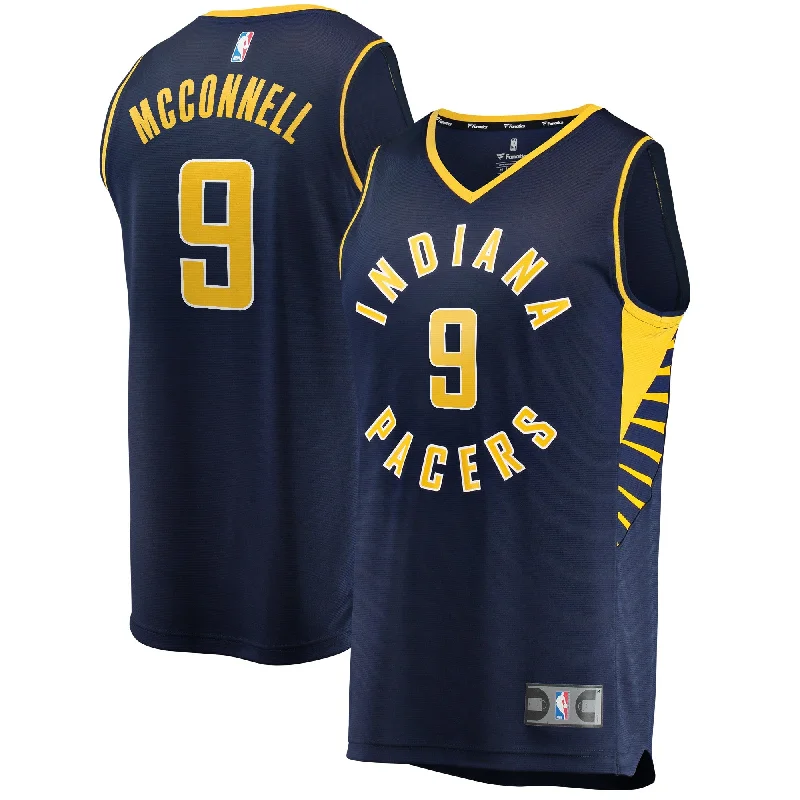 Basketball Jersey For Custom Fit and Comfort-T.j. Mcconnell Indiana Pacers Branded Fast Break Player Basketball Jersey - Icon Edition - Navy