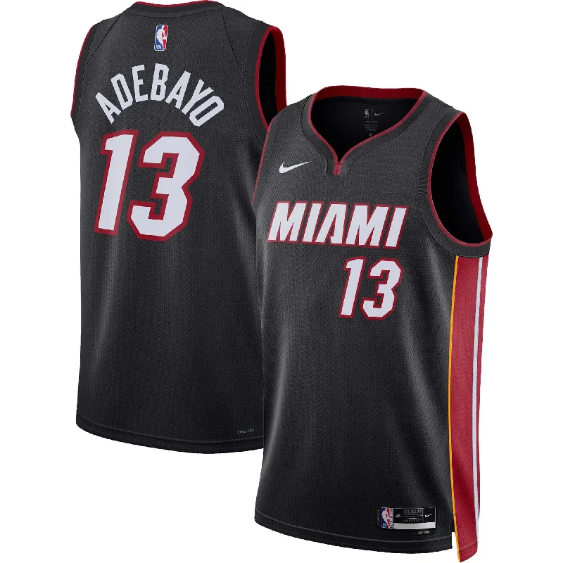 Basketball Jersey For Youth Sports Teams-Bam Adebayo Miami Heat Unisex Swingman Basketball Jersey - Icon Edition - Black