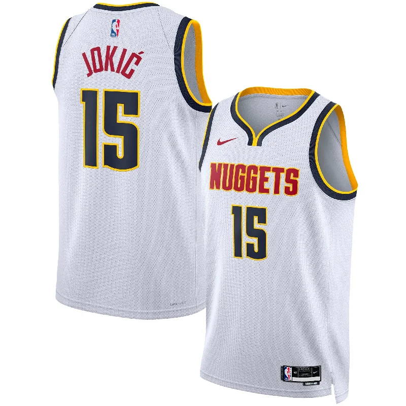 Basketball Jersey For Holiday Gifts-Nikola Jokic Denver Nuggets Unisex Swingman Basketball Jersey - Association Edition - White