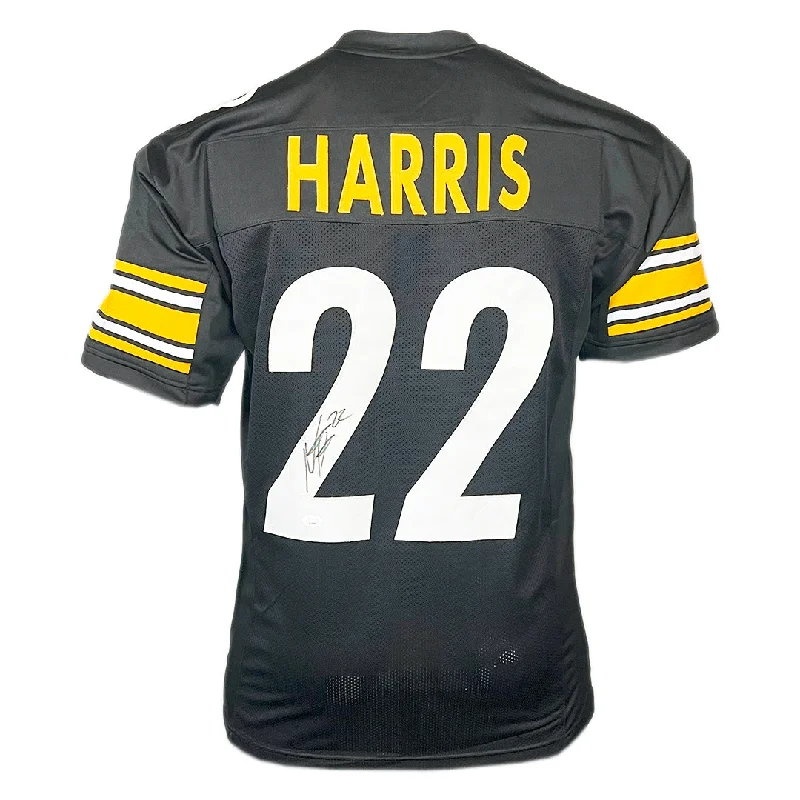 Rugby Jersey With Screen Printed Designs-Najee Harris Signed Pittsburgh Black Football Jersey (JSA)