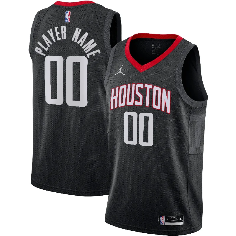 Basketball Jersey For Sports Sponsorship-Houston Rockets Jordan Brand Swingman Custom Basketball Jersey - Statement Edition - Black