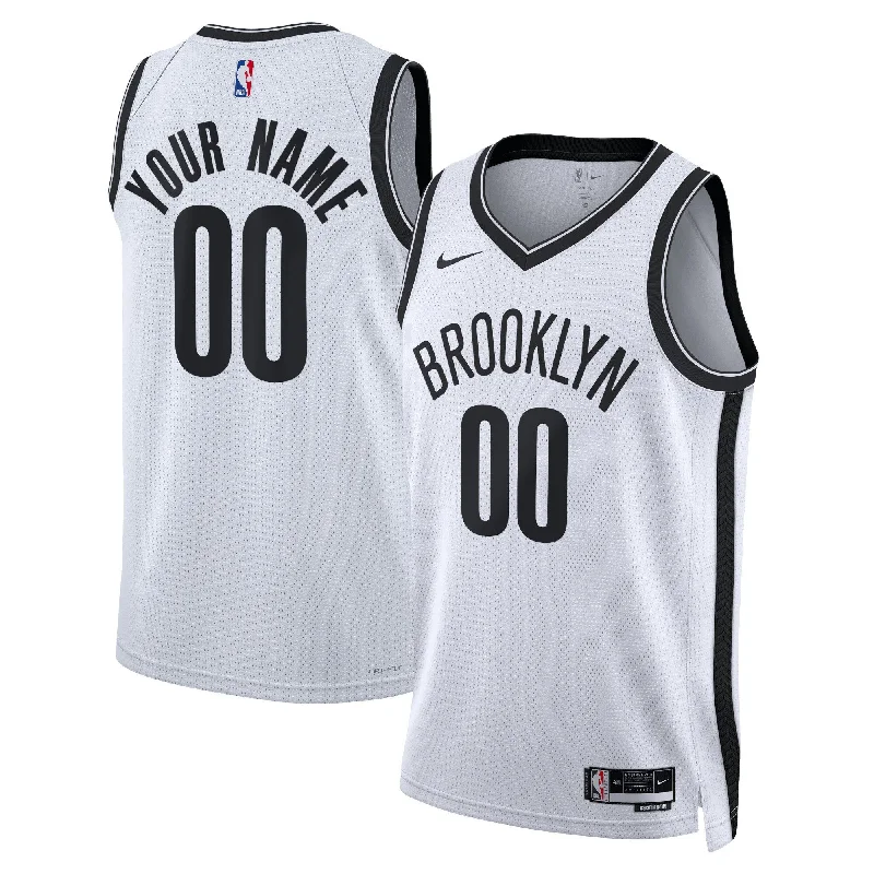 Basketball Jersey For Active Wear-Brooklyn Nets Unisex Swingman Custom Basketball Jersey White - Association Edition