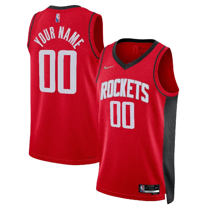 Basketball Jersey For Professional Teams-Houston Rockets 2021/22 Diamond Swingman Custom Basketball Jersey - Icon Edition - Red