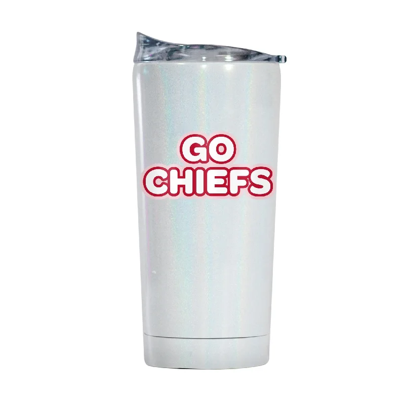 Team Mug With Name Customization-Kansas City Chiefs 20oz Bubble Iridescent Tumbler