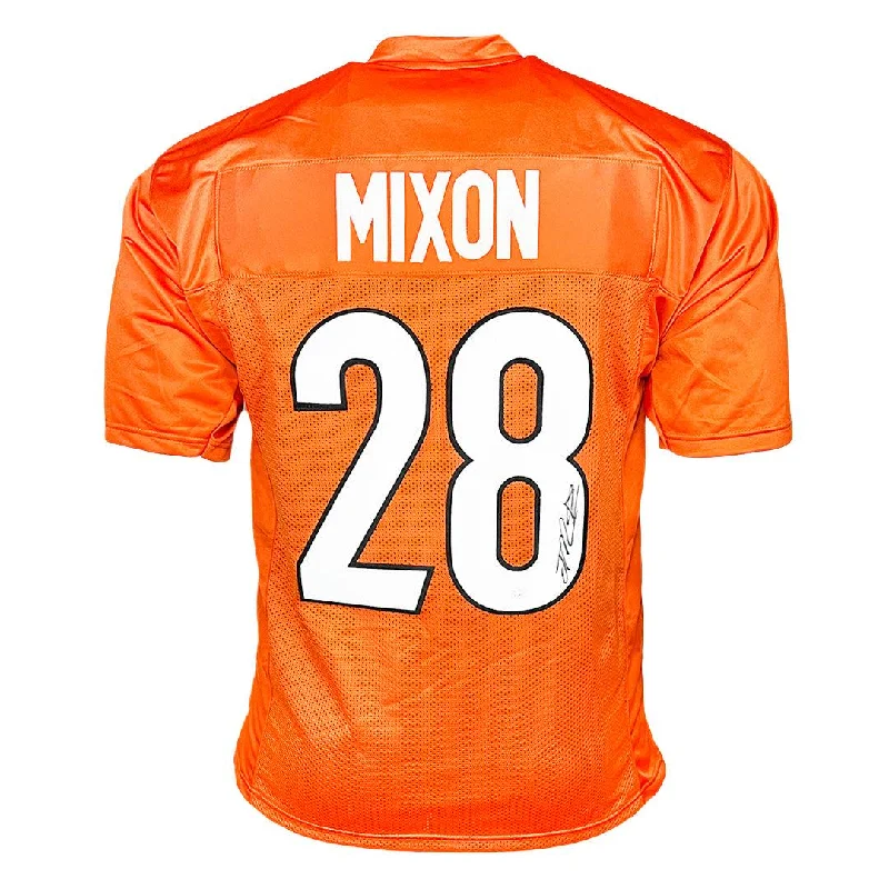 Rugby Jersey With Premium Quality Fabric-Joe Mixon Signed Cincinnati Orange Football Jersey (JSA)