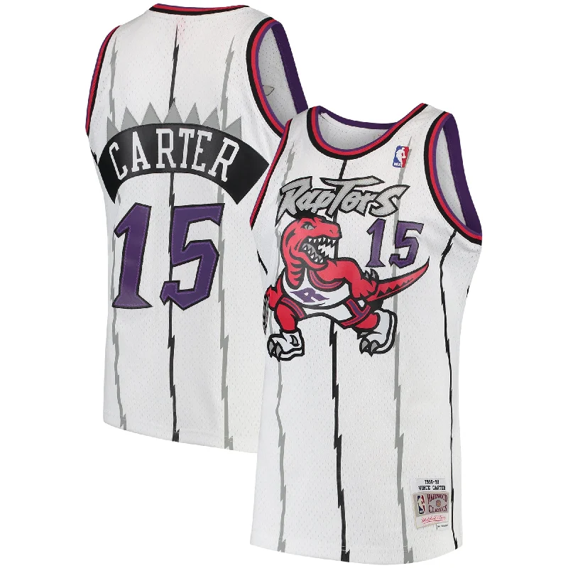 Basketball Jersey With Special Logo Design-Vince Carter Toronto Raptors 1998/99 Hardwood Classics Swingman Basketball Jersey - White