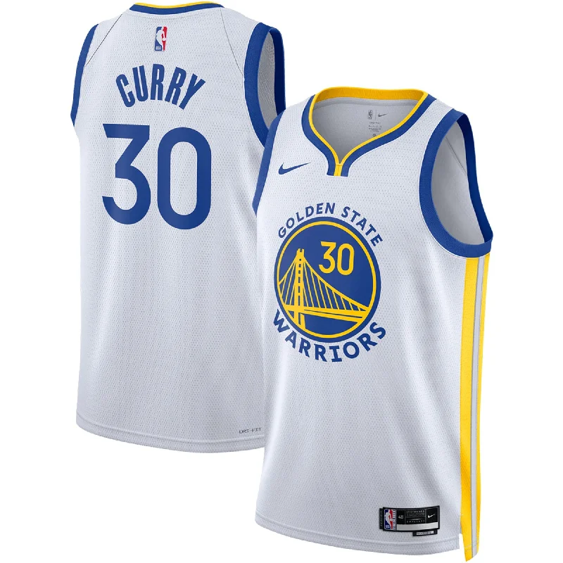 Basketball Jersey With Custom Graphics-Stephen Curry Golden State Warriors Unisex Swingman Basketball Jersey - Association Edition - White