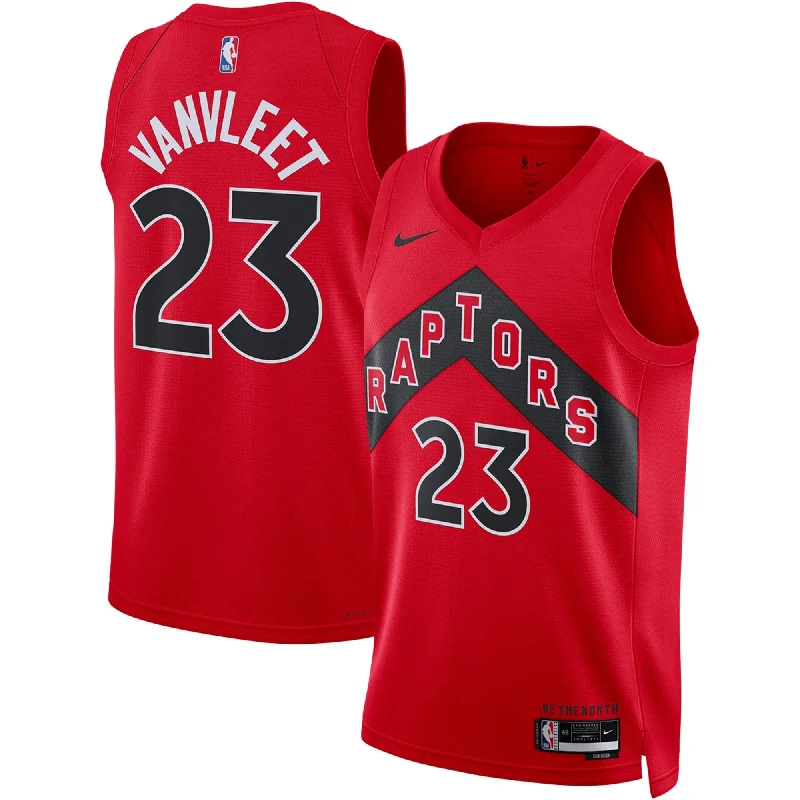 Basketball Jersey With Special Edition Colors-Fred Vanvleet Toronto Raptors Unisex Swingman Basketball Jersey - Icon Edition - Red