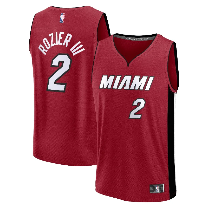 Basketball Jersey For Team Recognition-Terry Rozier Miami Heat Branded Fast Break Player Basketball Jersey - Statement Edition - Red