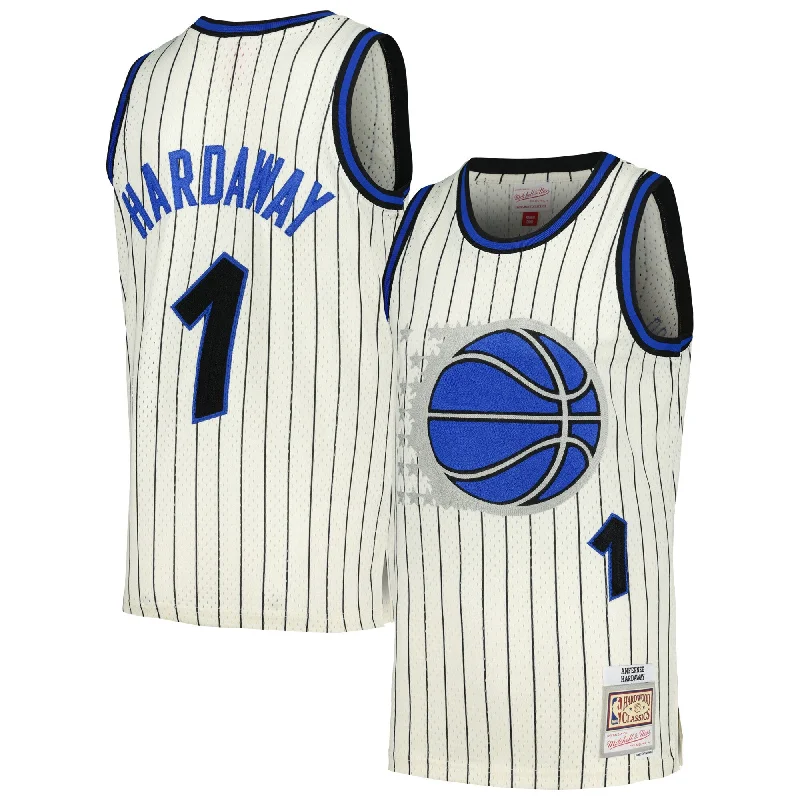 Basketball Jersey For Sports Sponsorship-Penny Hardaway Orlando Magic Chainstitch Swingman Basketball Jersey - Cream