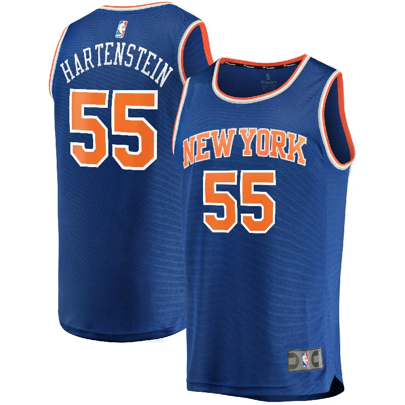 Basketball Jersey For Sports Enthusiasts-Isaiah Hartenstein New York Knicks Branded Fast Break Basketball Jersey - Icon Edition - Blue