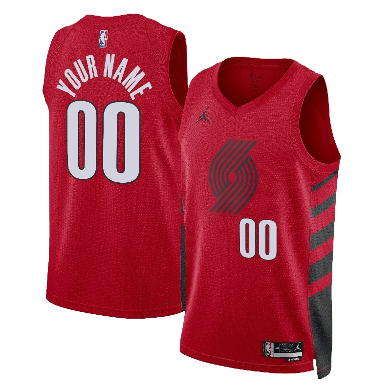 Custom Basketball Jersey For International Teams-Portland Trail Blazers Jordan Brand Unisex 2022/23 Swingman Custom Basketball Jersey - Statement Edition - Red