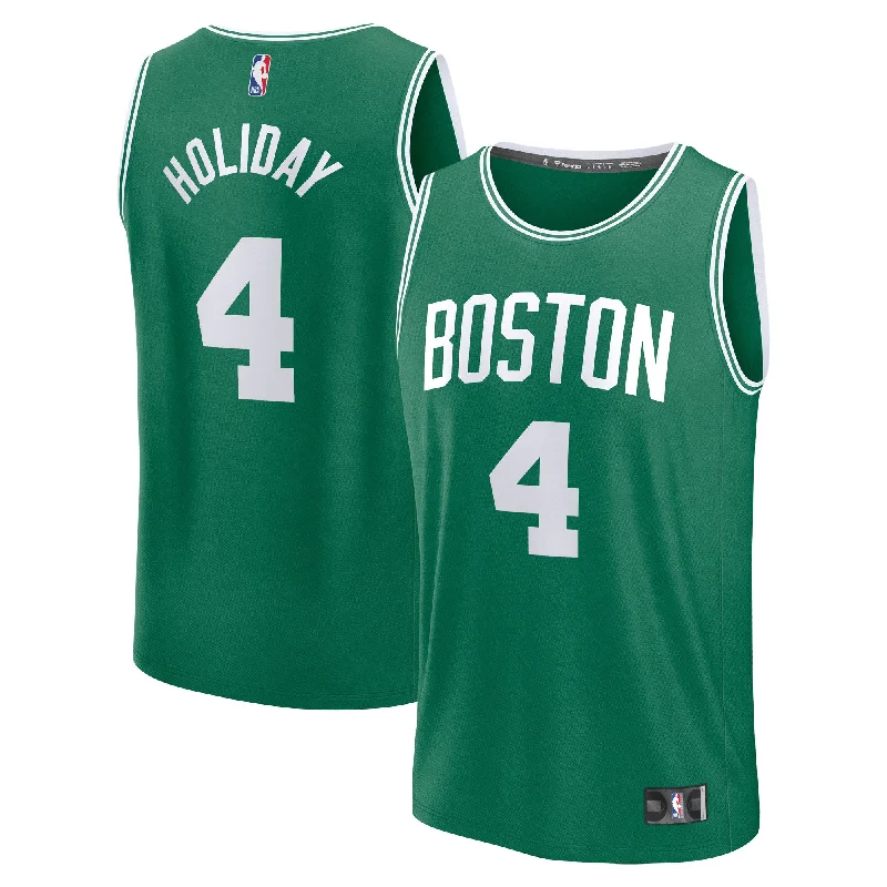 Basketball Jersey For School Teams-Jrue Holiday Boston Celtics Branded Fast Break Player Basketball Jersey - Icon Edition - Kelly Green