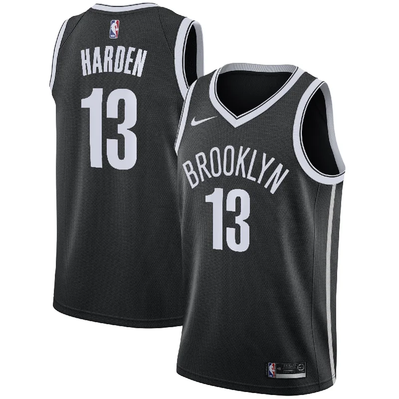 Custom Basketball Jersey For Tournaments-James Harden Brooklyn Nets 2020/21 Swingman Basketball Jersey Black - Icon Edition