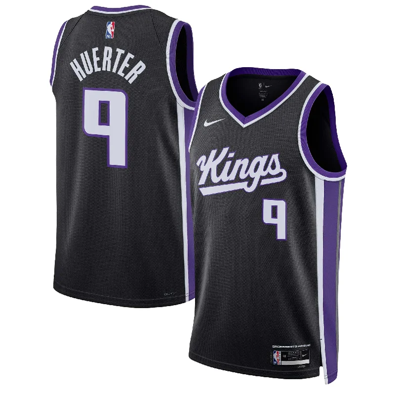 Basketball Jersey For Promotional Products-Kevin Huerter Sacramento Kings Unisex Swingman Basketball Jersey - Icon Edition - Black