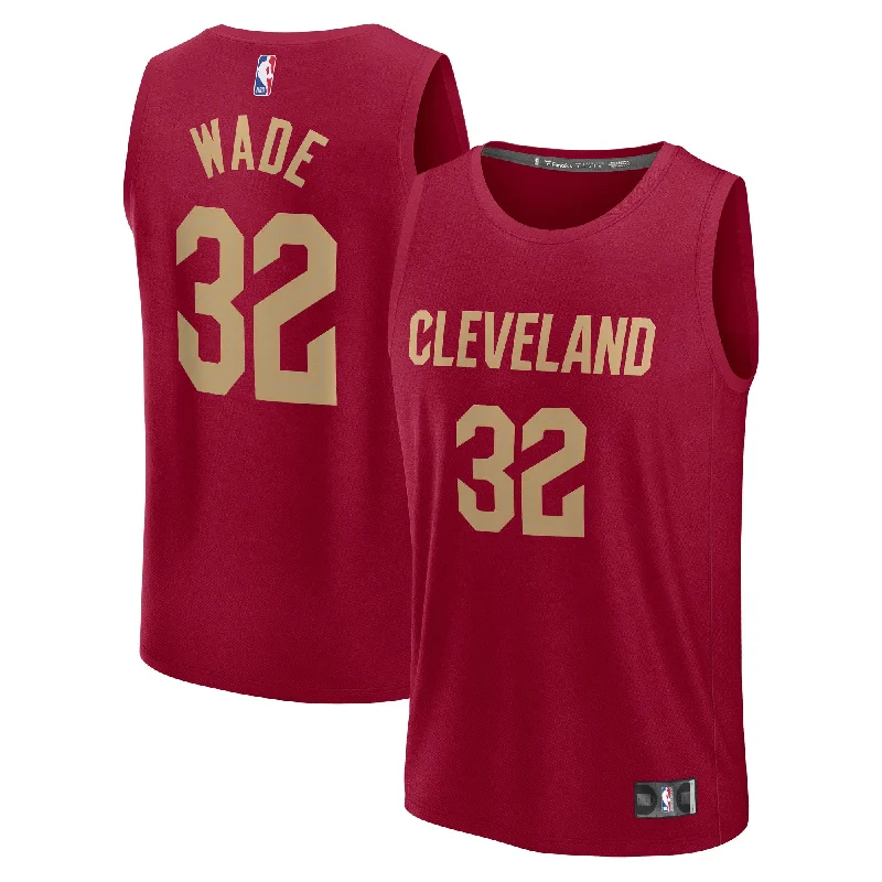 Basketball Jersey With Custom Graphics-Dean Wade Cleveland Cavaliers Branded Fast Break Player Basketball Jersey - Icon Edition - Wine