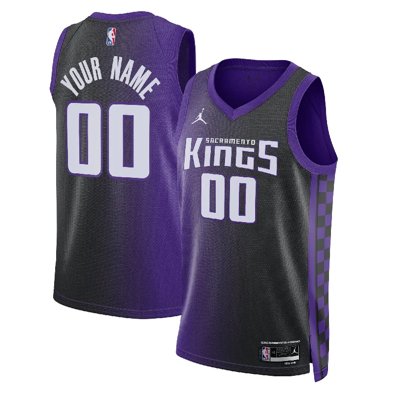 Basketball Jersey For Christmas Gifts-Sacramento Kings Jordan Brand Unisex Swingman Custom Basketball Jersey - Statement Edition - Purple