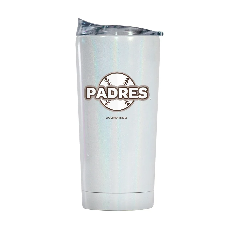 Team Mug For Soccer Teams-San Diego Padres 20oz Bubble Iridescent Tumbler