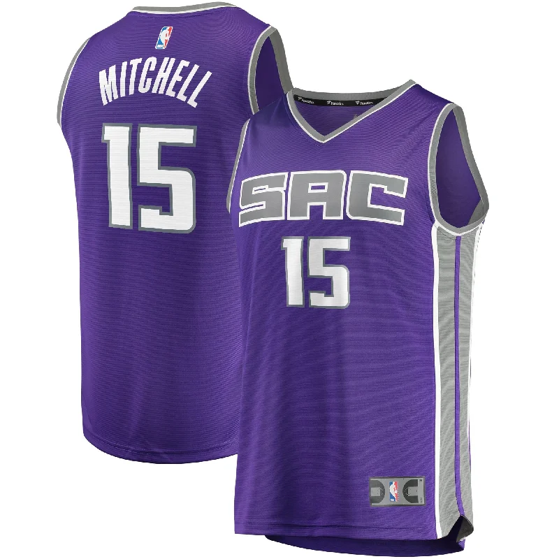 Basketball Jersey For Custom Family Gifts-Davion Mitchell Sacramento Kings Branded Fast Break Basketball Jersey - Icon Edition - Purple