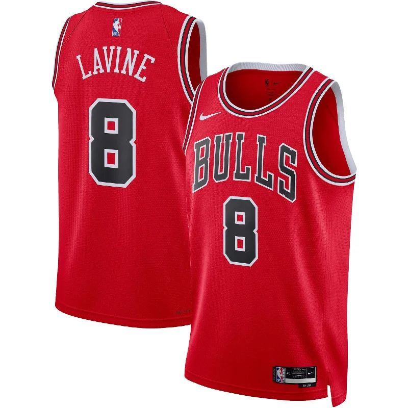 Basketball Jersey With Professional Design Details-Zach Lavine Chicago Bulls Unisex Swingman Basketball Jersey - Icon Edition - Red