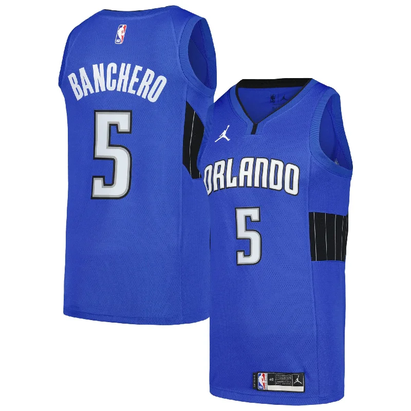 Basketball Jersey For Youth Sports Teams-Paolo Banchero Orlando Magic Jordan Brand Swingman Player Basketball Jersey - Statement Edition - Royal