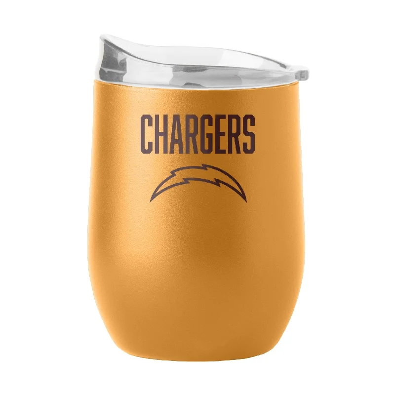 Team Mug For Group Customization-Los Angeles Chargers 16oz Huddle Powder Coat Curved Beverage