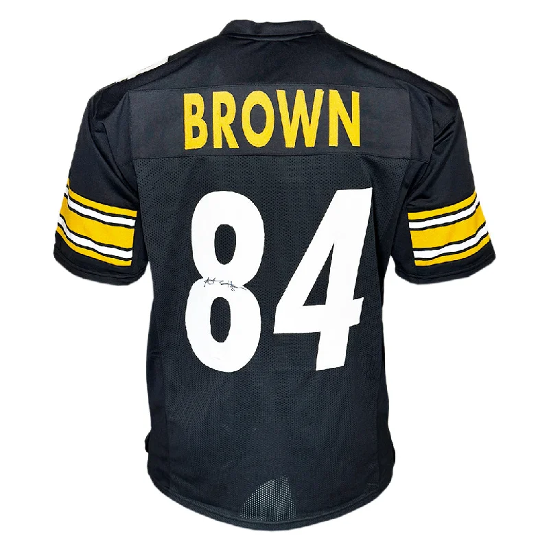 Rugby Jersey For Fan Apparel Customization-Antonio Brown Signed Pittsburgh Black Football Jersey (JSA)