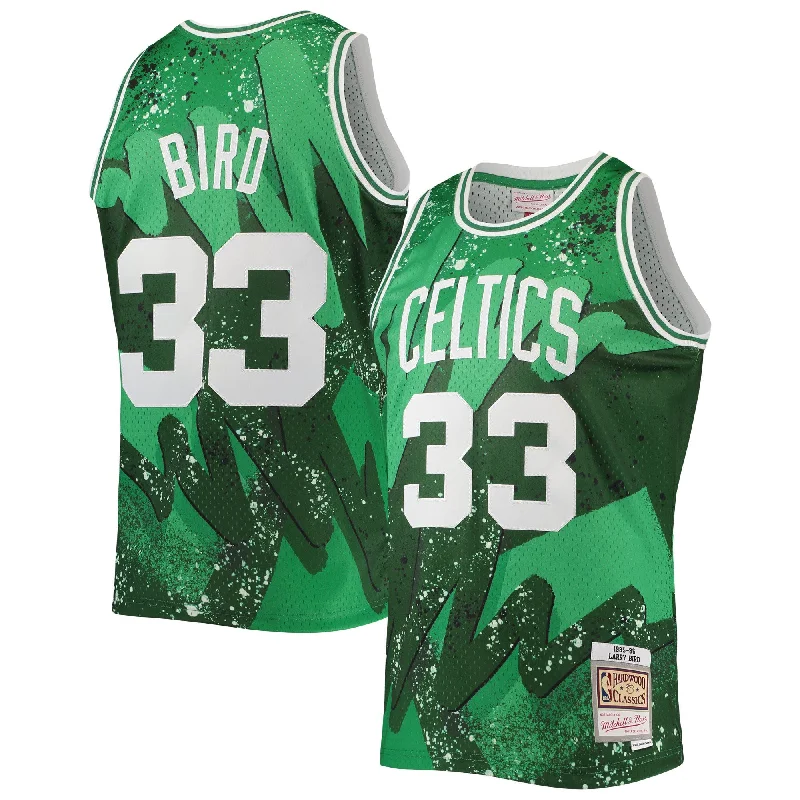 Personalized Basketball Jersey For Customized Gifts-Larry Bird Boston Celtics Hardwood Classics 1985/86 Hyper Hoops Swingman Basketball Jersey - Kelly Green