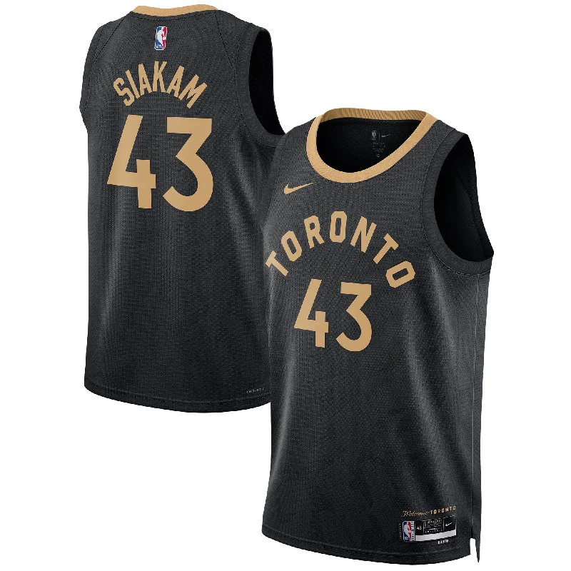 Basketball Jersey For Comfortable Wear-Pascal Siakam Toronto Raptors Unisex 2022/23 Swingman Basketball Jersey - City Edition - Black